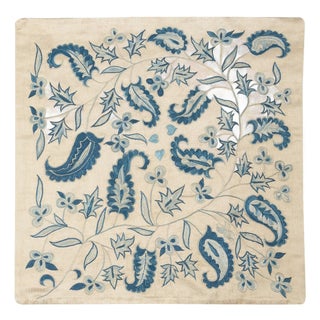 20"x20" 100% Silk Pillow. Handmade Cushion Cover. Embroidered Throw Pillow Cover For Sale