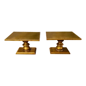 Mid 20th Century Pair of Gilt Hollywood Regency Pedestal Tables
