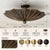 Mid-Century Modern Handmade Brass Flush Mount Ceiling Light | Sculptural Flower Petal Light Fixture For Sale - Image 3 of 14