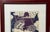 Folk Art Vintage Framed Tibetan Batik Textile Art Snow Lion Indigo Blue and Cream 22 X 18 For Sale - Image 3 of 9