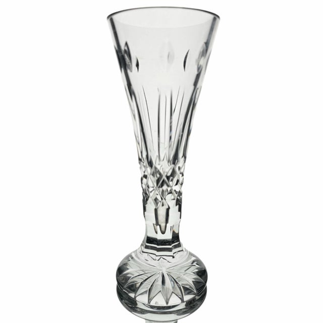 Glass Waterford Happy Birthday Irish Crystal Bud Vase With Box 6.5" For Sale - Image 7 of 10