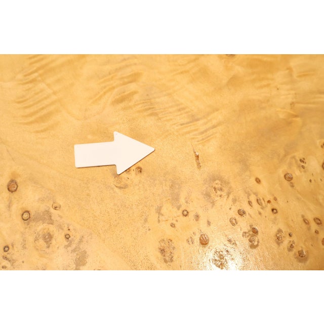 Yellow Thomasville Burl Wood Square Dining Table With 2 Leaves For Sale - Image 8 of 18