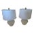 Glazed Ceramic Cream Contemporary & Chunky Table Lamps -A Pair For Sale
