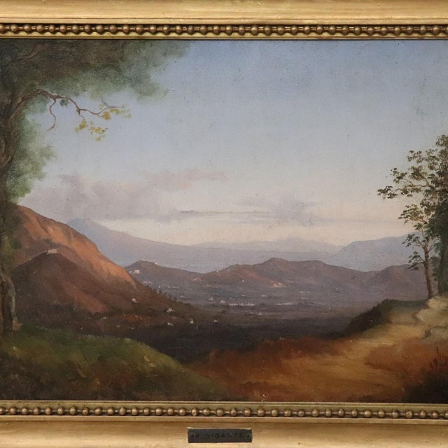 Panoramic View of Naples, Oil Painting on Canvas, 19th Century, Framed For Sale - Image 7 of 12