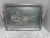 Vintage 1940s Tulip Etched Metal Serving Tray For Sale - Image 4 of 8