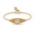 Cleopatra Gold & Pearl Tassel Cuff Bracelet For Sale - Image 9 of 9