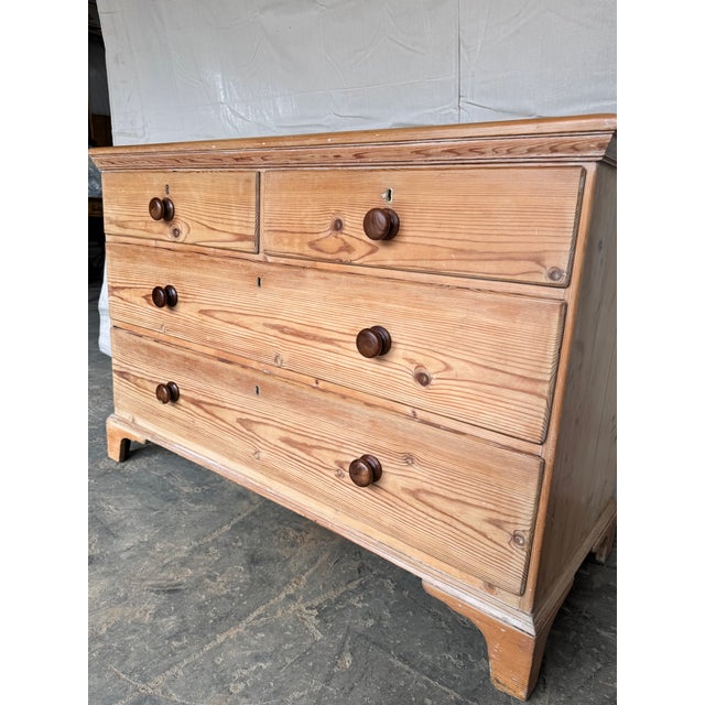 19th Century English Pine Chest of Drawers For Sale - Image 4 of 9