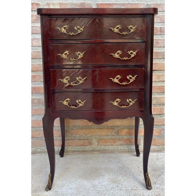 Early 20th Century Wood and Bronze Side Table, 1940s For Sale - Image 9 of 9