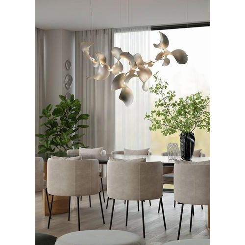 Dune 12 Cluster Chandelier in Silver Anodized Aluminum by Moss Objects For Sale - Image 10 of 18