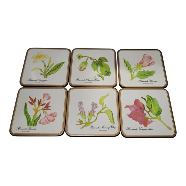 Vintage Pimpernel Coasters Flower Garden England For Sale
