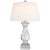 Traditional Chapman & Myers by Visual Comfort Signature Balustrade Table Lamp in Crystal with Linen Shade For Sale - Image 3 of 3