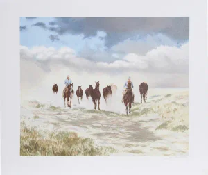 Gwendolyn Branstetter, "Storm Brewing," Lithograph