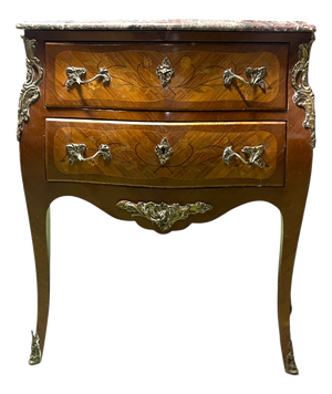 Louis XV Style Bombé Commode in Veneered Wood, 1930s