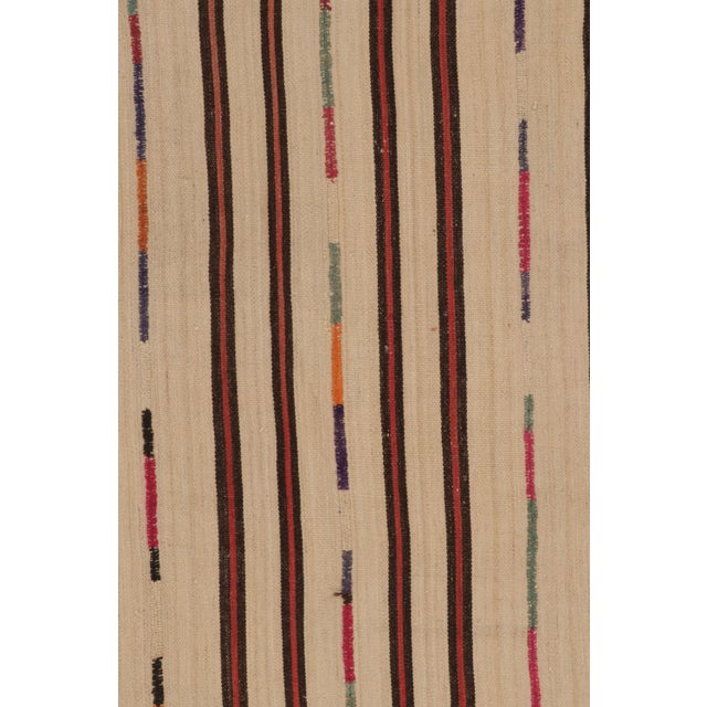 1960s Vintage Persian Palas Bidjar Kilim With Polychromatic Stripes - Rug & Kilim For Sale - Image 5 of 9