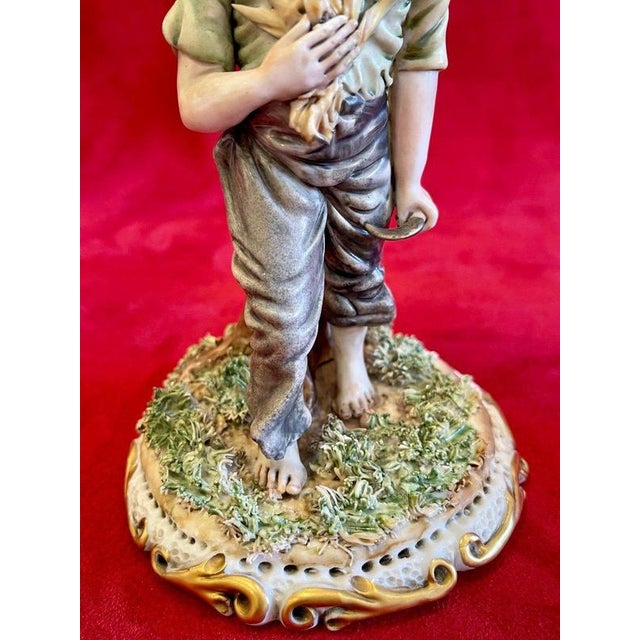 Porcelain Newsboys from Capodimonte, Set of 2 For Sale - Image 3 of 8