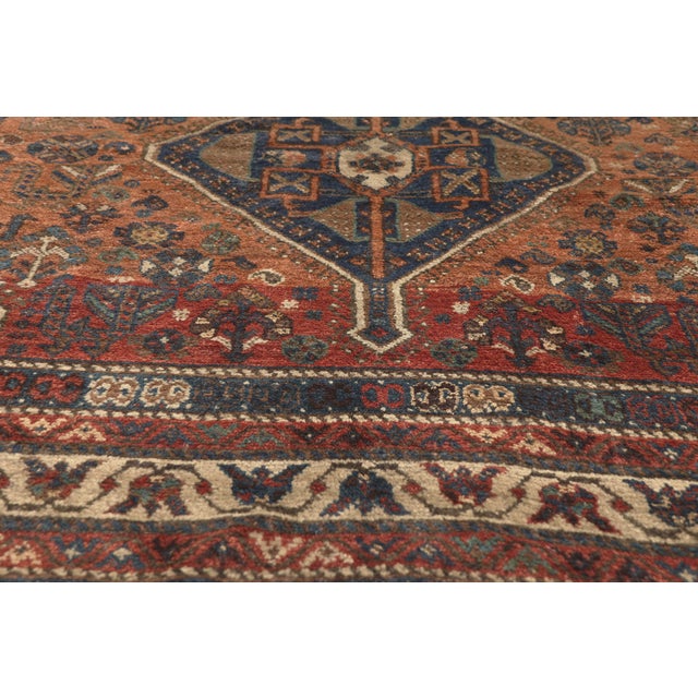 Late 19th Century Late 19th Century Persian Shiraz Rug, 07'11 X 10'06 For Sale - Image 5 of 10