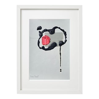 Framed Organic Modern Minimalist Flower Study | Botanical Painting | Herbarium Wall Art For Sale