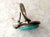 Gorgeous turquoise and sterling silver, American West Ring. Stamped sterling.