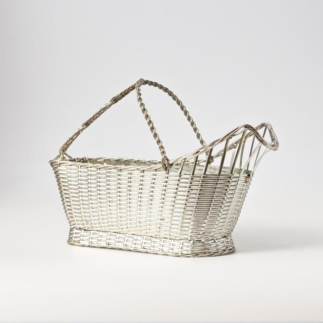 Silver-Plated Wine Basket from Christofle, 1970s, in Very Good conditions. Designed 1920 to 1949 This piece has an...