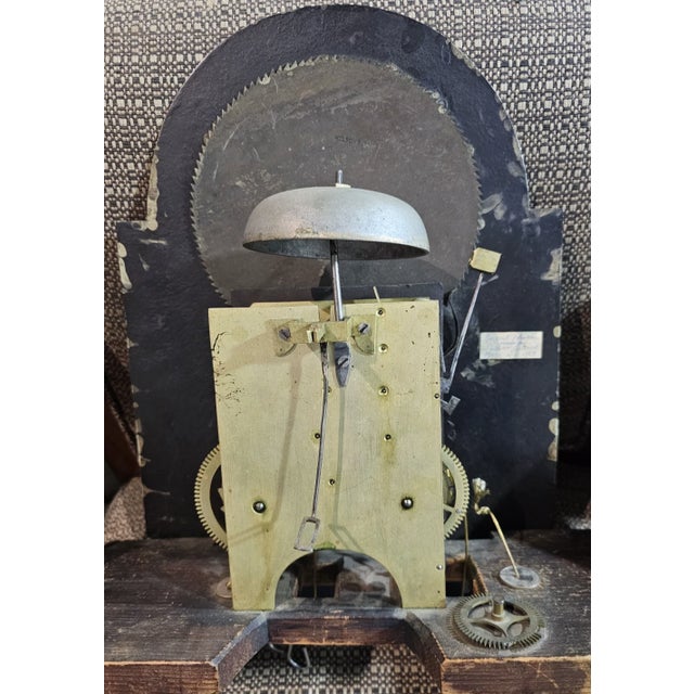Antique Early 19 C New England Roxbury Style Tall Case Clock Wilson Dial For Sale - Image 13 of 15