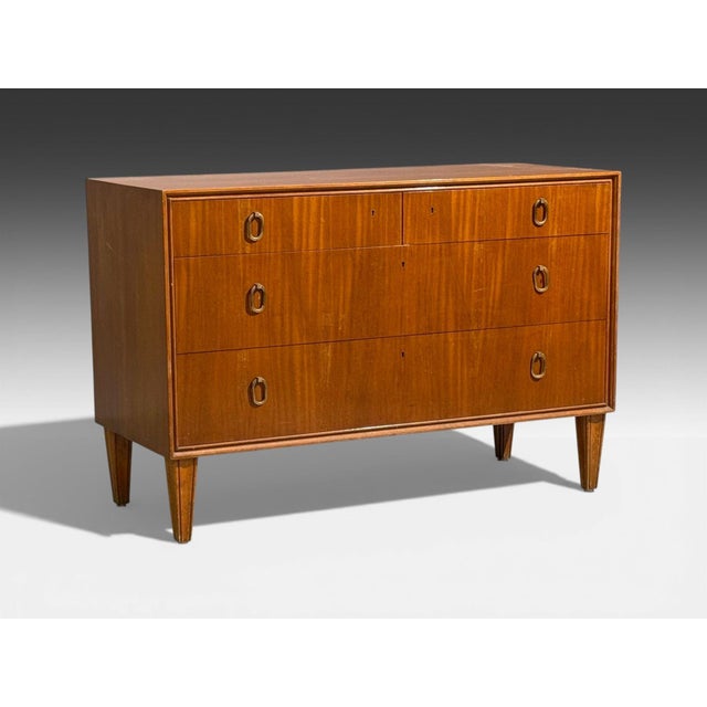 Mid-Century Modern Axel Larsson, Swedish Modern, Chest of Drawers, Mahogany Veneer, Sweden, 1940s For Sale - Image 3 of 13