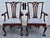 Antique Pair Mahogany Armchairs Chippendale Style Carved Ball Claw Foot Dining For Sale - Image 9 of 18