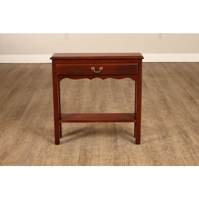 Chippendale Style Narrow One Drawer Small Console Table For Sale - Image 13 of 18