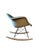 Design by Charles & Ray Eames in 1948, This rocking chair has a wire frame base in trivalent chrome and and white ash...