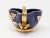 Vintage Italian Pottery Decorative Handled Bowl in Navy With Gold Decoration For Sale - Image 13 of 15
