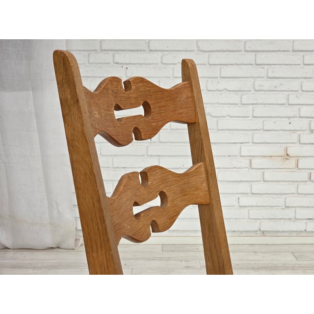 Mid-Century Modern Danish Dining Chairs in Wool and Oak, 1970s, Set of 2 For Sale - Image 3 of 17