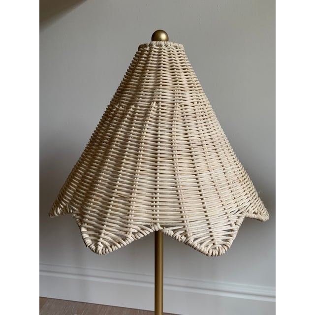 Lillian August Natural Woven Rattan Table Lamps a Pair Chairish