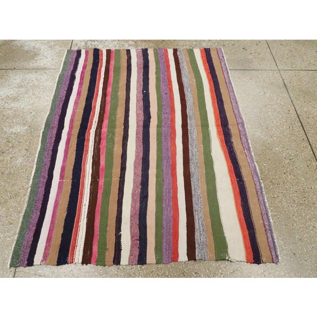 Galerie Shabab Collection Mid-20th Century Persian Flatweave Kilim Rug For Sale - Image 4 of 9