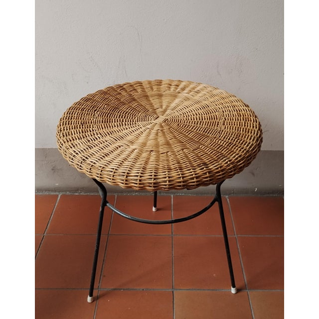 Rattan Armchairs and Coffee Table, Italy, 1950s, Set of 3 For Sale - Image 4 of 8