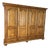 Vintage French Style Carved Oak 4-Door Armoire For Sale