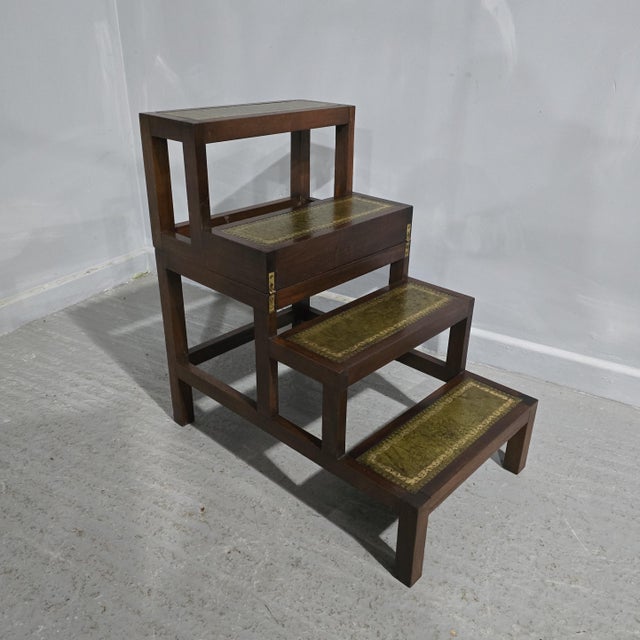 Wood Vintage Library Steps, 1920 For Sale - Image 7 of 7