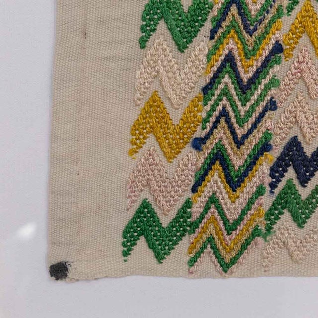 Vintage 1960s Guatemalan Woven Tapestry, Framed For Sale - Image 10 of 10