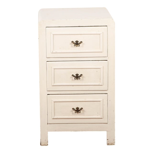Vintage 3-Drawer Bedside Table For Sale