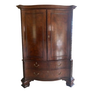 1990s Baker Mahogany Armoire For Sale