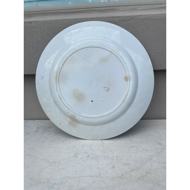 Ceramic Large French Platter Rooster Choisy Le Roi, Circa 1840 For Sale - Image 7 of 8