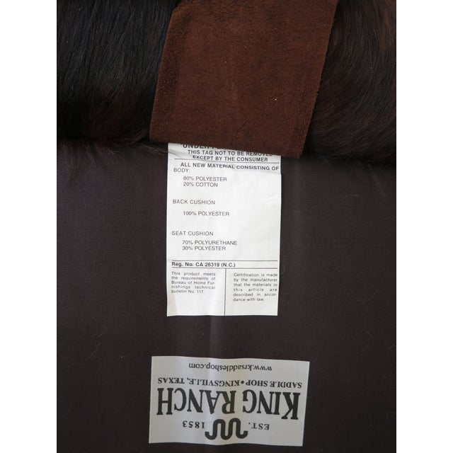 1990s Vintage King Ranch Saddle Leather & Hide Tufted Sofa Chairish