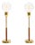 Swedish Vintage Teak and Brass Table Lamps, 1960, Set of 2 For Sale