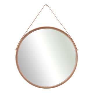 Round Mirror with Teak Frame, 1960s For Sale