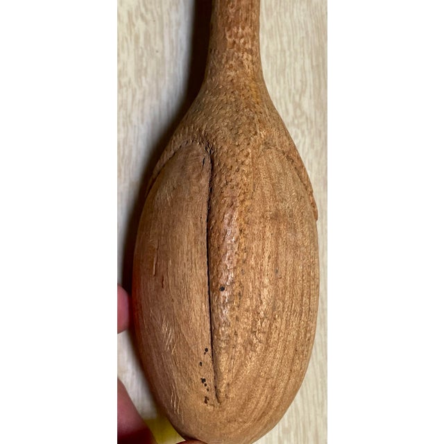 Mid 20th Century Hand Carved Country French Salad Spoon & Fork Folk Art Claw Talon- A Pair For Sale - Image 6 of 12