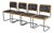 Set of 4 Vintage in Style of Marcel Breuer Cesca Style Cantilever Dining Chairs, Italy For Sale