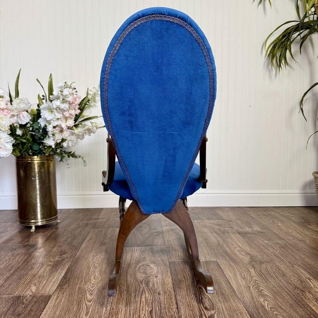 Vintage Victorian-Revival Parlor Rocking Chair For Sale - Image 11 of 11