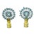 Vintage Silver Zirconia Lamp Finials Pair For Sale