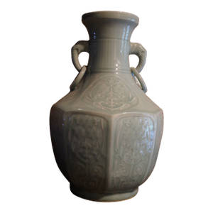 Mid 20th Century Chinese Porcelain Celadon Vase