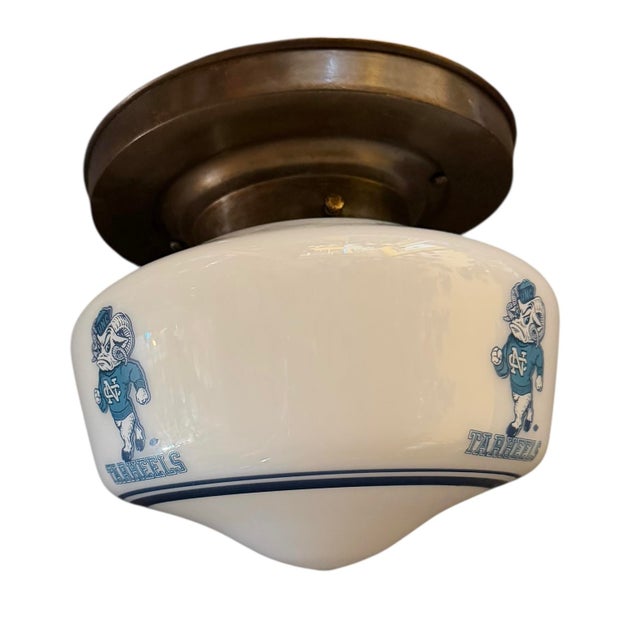Mid-Century Modern Mid 20th Century Mid-Century University of North Carolina Tarheels Mascot Flushmount For Sale - Image 3 of 8