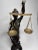 Neoclassical Mediterranean "Lady Justice" Figurine Bronze Over Cast Iron For Sale - Image 11 of 11