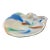 Vintage Murano Seashell Art Glass Bowl, Italian Cased Glass Catchall Dish For Sale